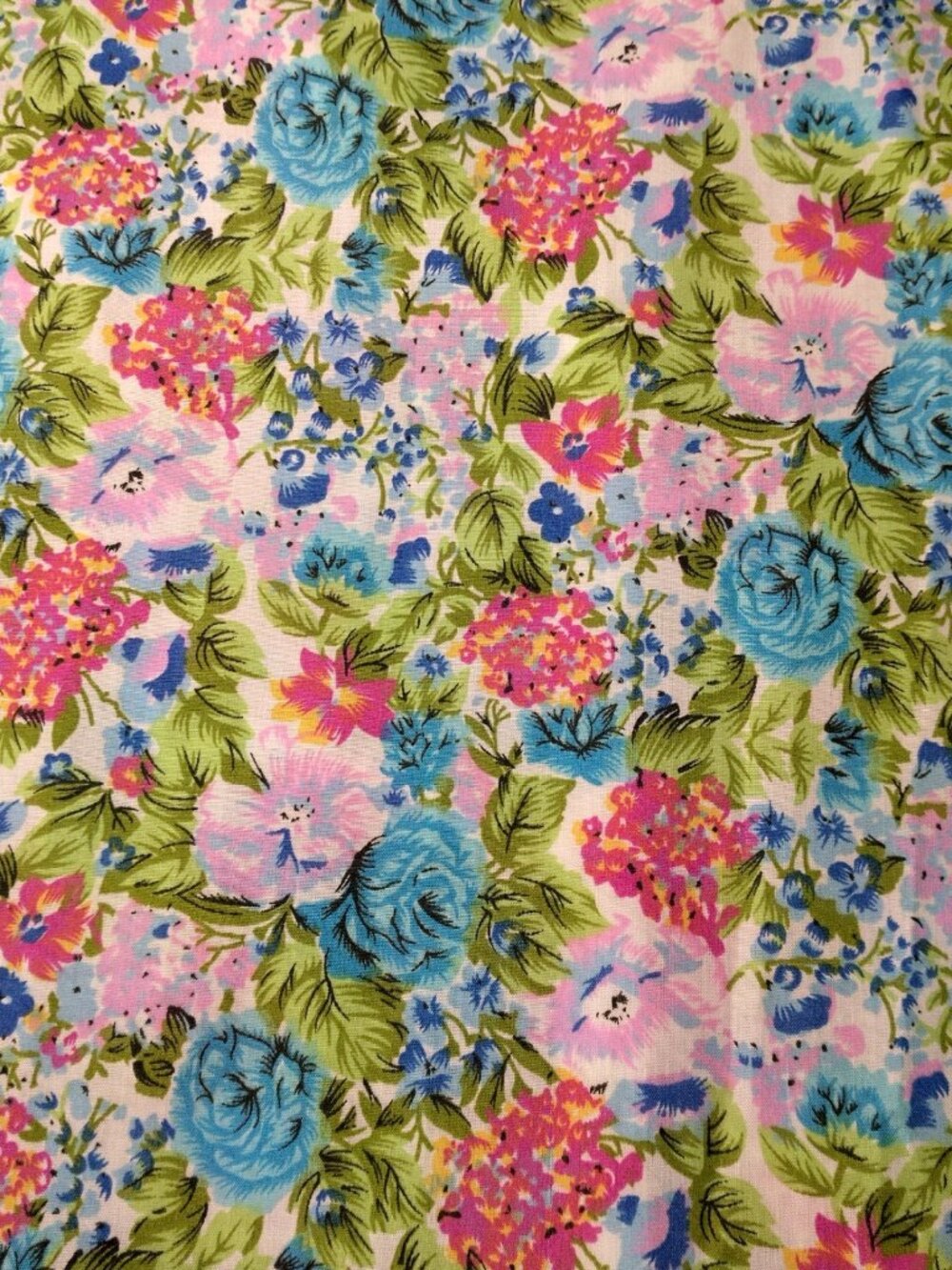 Buck & Buck House Dress Small Floral Pleated Zip Front Short Sleeve Granny - Picture 9 of 16